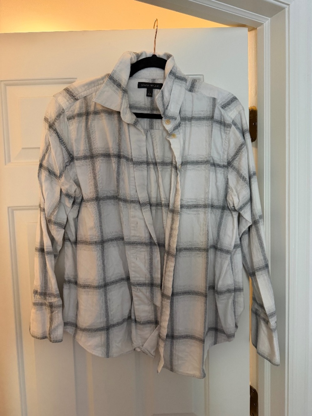 Banana Republic Soft-Wash Open Plaid Shirt